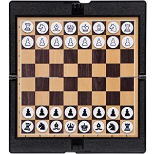 Tongdejing MIAOQI - Set di scacchi magnetici pieghevoli, mini tascabile, portatile, tradizionale, divertente, magnetico, pieghevole, per viaggi, scuola