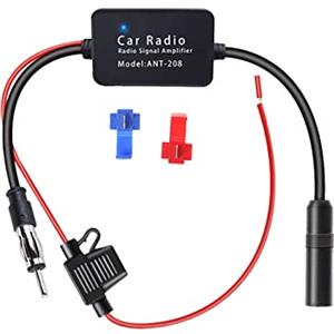 Vecys FM/AM DAB DAB+ Auto Antenna Segnale Amplificatore Booster DIN Femmina a DIN Maschio Adattatore 12V Radio Digitale Antenna Splitter per Audio Stereo Radio Digitale Auto