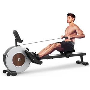 Neezee Vogatore Magnetico con 16 Livelli di Resistenza Regolabili, Monitor LCD, Aggiornamento con due Binari di Scorrimento, Conservazione Verticale Salvaspazio, Facile Montaggio, Estremamente Sil