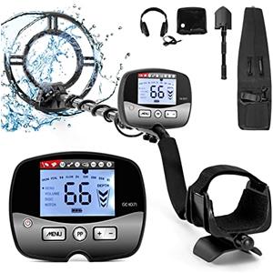 HOOMYA 30CM Metal Detector Professionali per Adulti, Rilevatore Impermeabile ad Alta Precisione con Display LCD, con Pala e Borsa per il Trasporto, Nuovo Chip DSP Avanzato, copertura impermeabile, cuffia