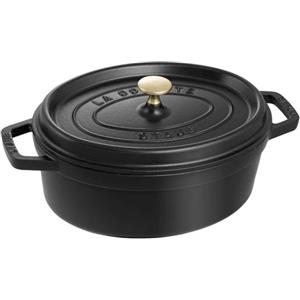 Staub Cocotte Ovale in Ghisa con Coperchio - Nero - 29 cm