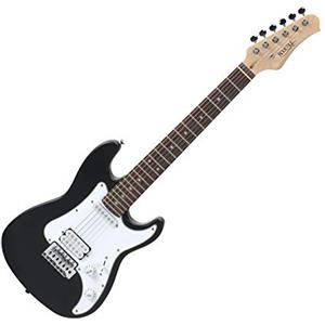 Rocktile Sphere Junior Black 3/4 Chitarra Elettrica (battipenna bianco, 1 Humbucker, 1 Single Coil, 22 tasti, tastiera in palissandro, manico in acero)