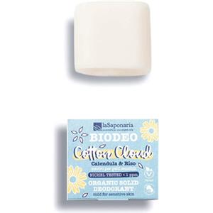 La Saponaria Deodorante Biodeo Solido Cotton Cloud Neutro per Pelli Sensibili con Tapioca e Riso