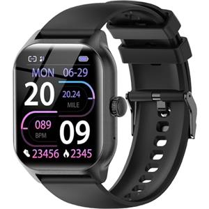 LAOYABB Smartwatch Uomo Donna con Effettua o Risposta Chiamate, 2.01'' Orologio Fitness Smart Watch con Contapassi/Cardiofrequenzimetro, Impermeabile IP68 Orologio Sportivo per Android iOS