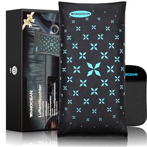 Wanocean Deumidificatore Auto, 1KG Riutilizzabile Assorbi Umidità, Assorbi Umidità Armadio, Silica Gel Deumidificatore Armadio, Tappetino Antiscivolo, con Anti Appannamento e Condensa sui Ripostiglio (1KG)