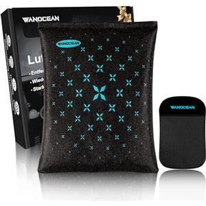 Wanocean Deumidificatore Auto, 1KG Riutilizzabile Assorbi Umidità, Assorbi Umidità Armadio, Silica Gel Deumidificatore Armadio, Tappetino Antiscivolo, con Anti Appannamento e Condensa sui Ripostiglio (380)