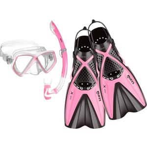 Mares Aquazone Set x-One Pirate, Set Composto da Maschera, Boccaglio e Pinne, Bambino - Unisex, Rosa, XS