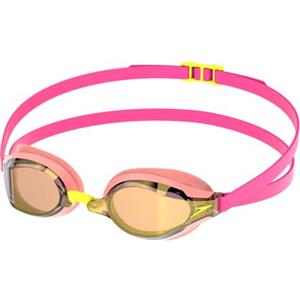 Speedo Adulto Unisex Occhialini da Nuoto Fastskin Socket 2.0 Specchiati, Melone Neon/Vermillion/Specchio Oro, Taglia Unica