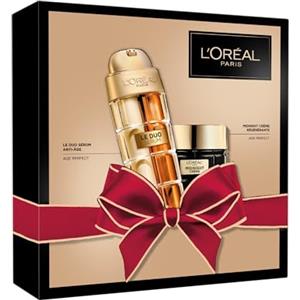 L'Oreal Paris L'Oréal Paris - Cofanetto Luxe anti-invecchiamento - Midnight Crema - Cura viso anti-rughe, compattezza, comfort - Tutti i tipi di pelle - 50 ml & Duo Serum - Formula Booster di Collagene - Vitamine