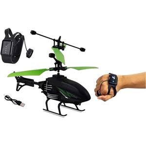 Generico Elicottero Telecomandato con Luce LED Controllo da Polso Infrarossi Radiocomando Decollo RC Giocattolo con Palm Control Elicotteri Radiocomandato RC Mini Elicottero Doppio Giroscopio