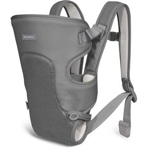 Kikka Boo KikkaBoo Marsupio Neonato Estivo 0-36 Mesi MYRA, Ergonomico, 3 Posizioni, Spallacci regolabili, Traspirante, Leggero, fino a 9 kg, Grigio