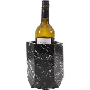 Radicaln Secchio refrigeratore per vino in marmo nero, 16,5 cm, fatto a mano, 750 ml, refrigeratore per bottiglie di vino e champagne, per feste, cucina, bar, carrello, decorazione per raffreddare e mantenere