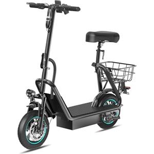 HiQiS Monopattino Elettrico Adulto, Scooter Elettrico Pieghevole 350W/500W, Batteria 36V 10.5Ah/15Ah, Autonomia di 30-45KM, Velocità Massima 25 km/h, Doppia Frenata, Controllo App