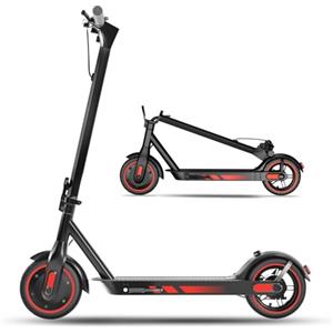 COCOMILA Scooter Elettrico,Alta Potenza 500w,Pneumatici Da 25,4 Cm,Velocità Massima Di 25km/H,Distanza Remota Di 45KM,Sistema Frenante A Doppio Tamburo,Escooter Pieghevole Adulto,Carico Massimo 120KG(Rosso)