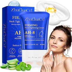 lofuanna AH-8 Firming Neck Cream,crema per il collo rassodante e idratante per la pelle con rullo di massaggio, AH-8 crema per il collo crepey, idratante e ridurre le rughe per gli uomini e le donne