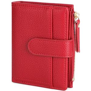 RRANCharltu Portafoglio Donna Pelle Portafoglio Donna Piccolo Portamonete Ragazza con Slot Per Schede, Rosso