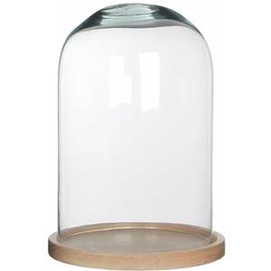 Generico Teca Cupola Campana Vetro Con Base Presepe Diorama Statua Espositore 30x19cm