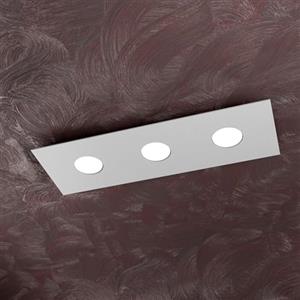TopLight AREA Plafoniera Moderna Rettangolare Grigio con 3 Luci Gx53 LED