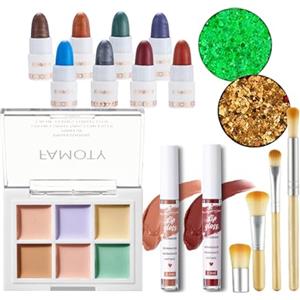 FantasyDay Set di Trucchi, FantasyDay Kit di Bellezza Cosmetici Kit per Occhi, Viso e Labbra - Natale Regalo Xmas Makeup Gift Set con Correttore, Rossetti, Lucidalabbra, Palette Ombretti, Mascara, Trousse, Fard