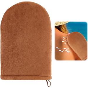 THKO Guanto autoabbronzante per peeling uniforme abbronzatura, ideale per applicare senza striature, macchie viso morbido corpo utilizzabile su entrambi i lati