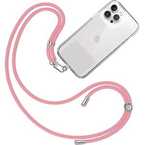 TBOC Cordino Catenella Laccio Strap Porta Cover [Rosa] per Telefono Cellulare da Collo - Tracolla Catenina con Cordini da Phone Cellulari Telefoni Accessori Universale Laccetti Donna Uomo