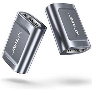 JSAUX - Adattatore HDMI femmina a femmina, 4 K Ultra HD UHD 3D Full HD 1080p HDR ARC High Speed (2 pezzi)