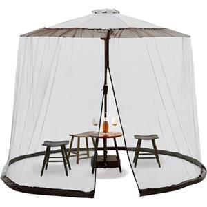 dellyy Zanzariera per Ombrellone da Giardino, dellyy 2.3 * 3M Ombrellone da Giardino Zanzariera, Gazebo Zanzariera da Esterno Giardino, per padiglione da Padiglione, Pergolato, Terrazzo, Balcone