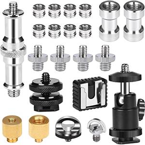 nutmanel 22pcs Vite per treppiede 1/4 "a 3/8" Adattatore per treppiede Viti per fotocamera Adattatore per treppiede per treppiede Monopiede Monopiede Piastra a sgancio rapido