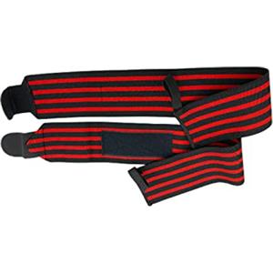 GUTEINTE Fasce Polsi Palestra, Tutore per Sollevamento Pesi Fitness, Polsiera Protettiva Professionali per Sollevamento Grossi Pesi, Tutore Pollice Tunnel Carpale per Polso Unisex 68CM (2, Nero Rosso)