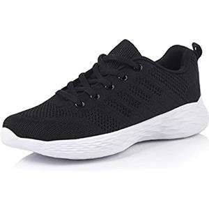 BRKVALIT Donna Scarpe da Corsa Sport Ginnastica Classica Stringata Sneaker Palestra Running Sneaker,Nero,36EU