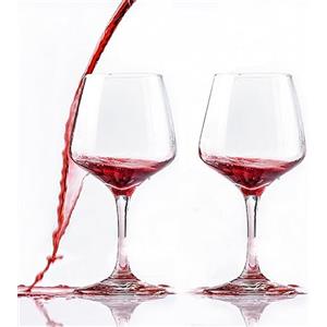 IVEOPPE Set di 2 bicchieri da vino in plastica, infrangibili, in plastica, 440 ml, per feste, campeggio, festival, picnic