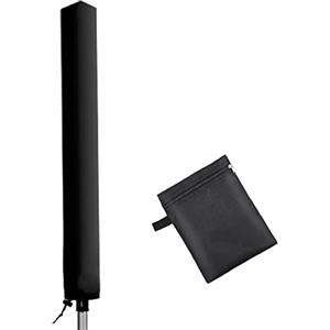 Bubuny Copertura per Stendibiancheria per asciugatrice rotante, Copertura protettiva nera impermeabile con cerniera e Coulisse, Tessuto Oxford, Impermeabile, 168x16x16cm, Nero