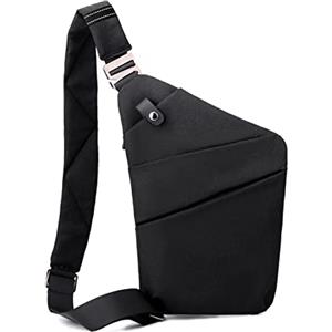 FANDARE Zaino Monospalla da Uomo Antifurto Borsa a Spalla Sling Crossbody Bag Borsa Tracolla Piccolo Zainetto Borsello a Spalla Borse a Zainetto per lavoro Trekking Ciclismo Viaggio Sports Nero