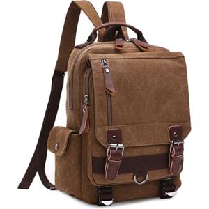 FANDARE Tela Borsa a tracolla da uomo Marsupio Donna Zaino Monospalla Uomo Militare Zaino Borsa a Tracolla Borsello Borse a spalla da palestra Zaini per Viaggio Trekking Ciclismo Sling Bag Marrone A