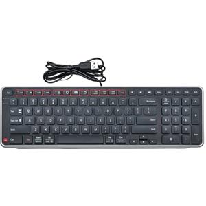 Contour Balance Keyboard | Tastiera con filo con cavo USB | Layout USA | Super sottile | Ergonomica | Tastierino numerico + tasti multimediali | Casa e ufficio | Per Windows e Mac