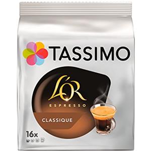Tassimo Carte Noire Expresso Classic, Intenso, Caffè, Arabica, Capsule Caffè, 16 T-Discs