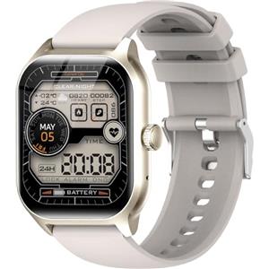 LAOYABB Smartwatch Uomo Donna, Sportivo Fitness Tracker con Effettua o Risposta Chiamate, 2.01" Intelligente Orologio con Contapassi/Cardiofrequenzimetro/Sonno, IP68 Smart Watch per Android iOS (Bianco)