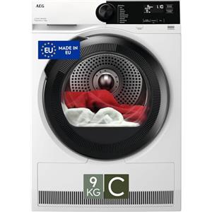 AEG Serie 7000, Asciugatrice a Pompa di Calore, 9 kg, TR7HE9C, Tecnologia SensiDry, Classe C, MixDry per Cotoni e Sintetici, Tecnologia PreciseDry per Risparmio Energia, 64 dB, 850x596x636 mm