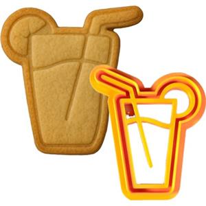 Generico Taglia Biscotti Bicchiere Cocktail - Tagliabiscotti Estivo 10x8,3 cm - Stampo 3D in PLA per Feste e Pasticceria Creativa - Handmade da Instile3D