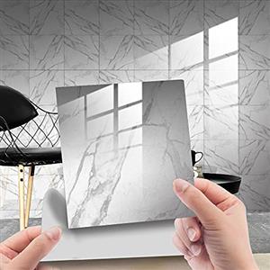 HORIWE Adesivi per piastrelle murali marmorizzate 10x10cm 20 pezzi Adesivi per piastrelle in PVC Carta da parati autoadesiva Adesivi murali impermeabili Adesivi murali per cucina, armadietto, mobili