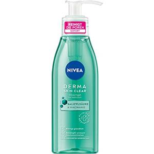 NIVEA Derma Skin Clear Gel detergente (150 ml), pulente per pelli impure, efficace con acido salicilico e niacinamide