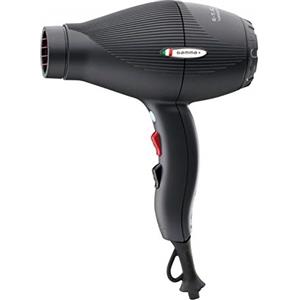 Gammapiù E-T.C. Light Asciugacapelli Professionale 430g, Potenza 1800-2100W, Tecnologia Turbo Compressor, Griglia in Tormalina, Colore Nero Opaco