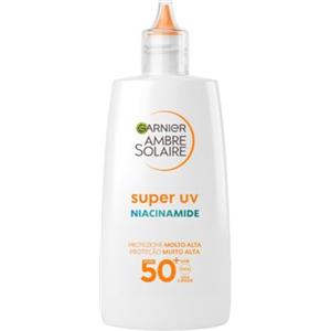 Garnier Fluido Viso Anti Imperfezioni, Uso Quotidiano, Protezione Solare Molto Alta SPF 50+, Effetto Invisibile, Con Niacinamide, Dermatologicamente Provato, Super UV, Ambre Solaire, 40 ml
