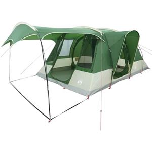 vidaXL Tenda da Campeggio a Tunnel per 5 Persone Verde Impermeabile