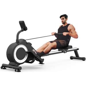 Neezee Vogatore per Casa Con 16 Livelli di Resistenza - Pieghevole, Sistema Magnetico, Indoor per Palestra Domestica, Silenzioso Con Monitor LCD