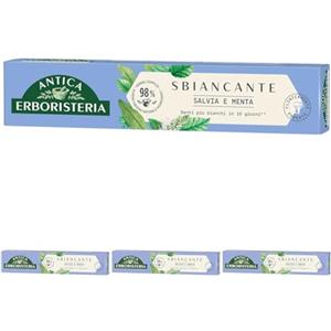 Antica Erboristeria - Dentifricio Sbiancante Salvia e Menta - 75 ml (Confezione da 4)