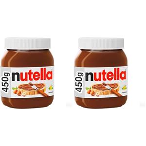 Nutella - Crema Spalmabile alle Nocciole e Cacao, Senza Glutine, Conservanti e Grassi Idrogenati, Ottimale a Colazione, Vasetto da 450 gr (Confezione da 2)