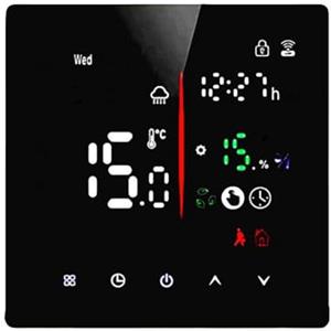 Uxsjakjsd Termostato Smart Home WIFI 3A Riscaldamento 'Acqua/Caldaia A Parete Universale Smart Timing Touchscreen Control Termostato Programmabile per Casa A