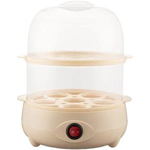 SPORTARC Mini vaporiera elettrica per uova da colazione, con spegnimento automatico e protezione da bruciatura a secco, può cuocere 5 uova in un unico strato (giallo-2)