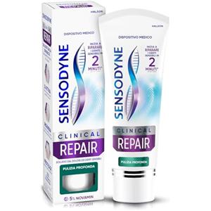 Sensodyne Clinical Repair Pulizia Profonda, Dentifricio per Denti Sensibili, inizia a riparare i Denti Sensibili in 2 minuti*, 75ml
